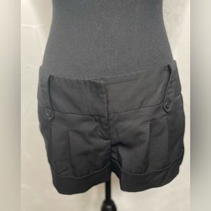 Y2K Black dress shorts. Very low rise. Cropped length.